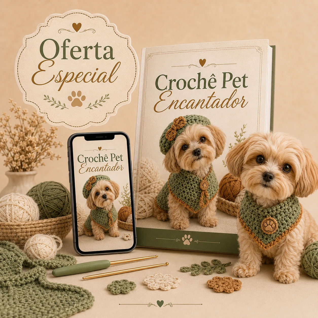 Oferta especial do Crochê Pet Encantador